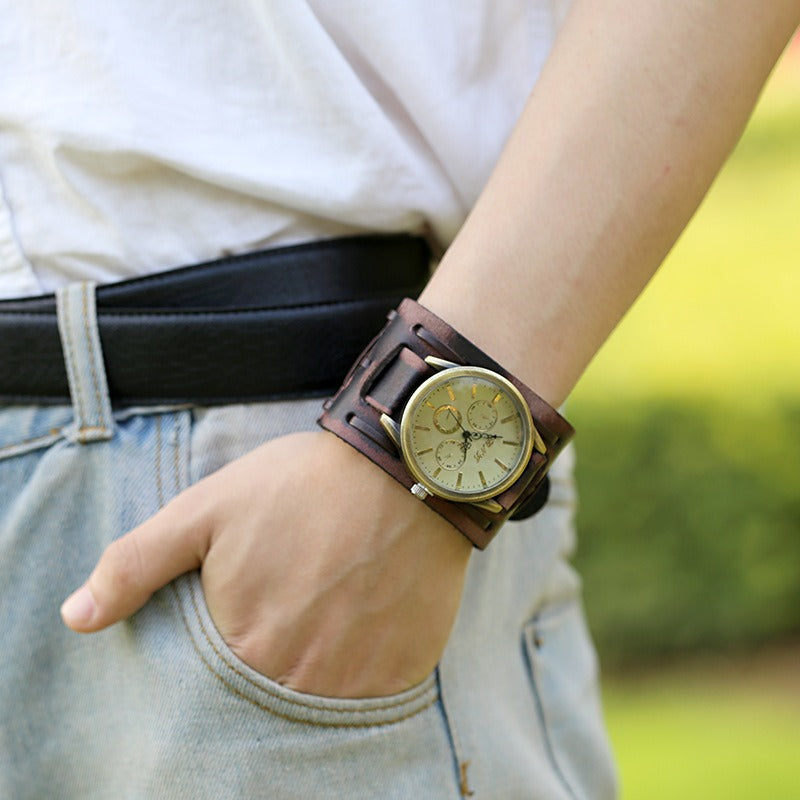 Vintage High Quality Cool Belt Strap Watches of Genuine Leather in Rock Style - HARD'N'HEAVY