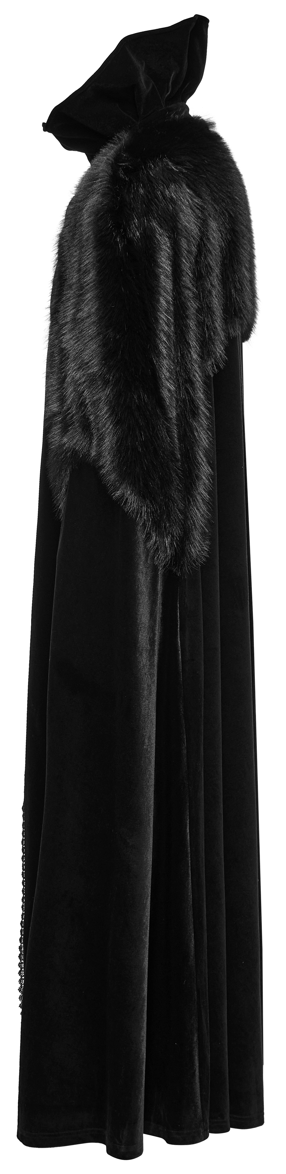 Vintage-Inspired Lux Velvet Hooded Cloak - HARD'N'HEAVY