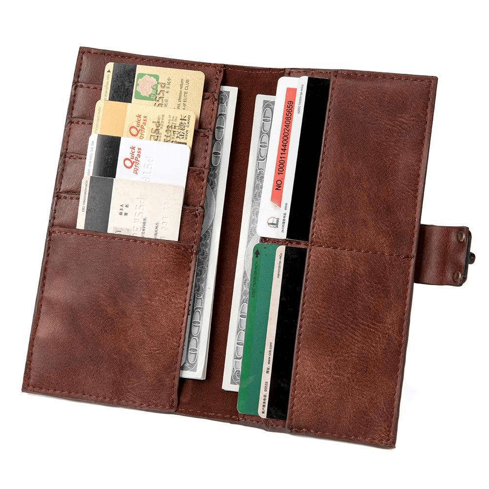 Vintage Steampunk Long Purse Clutch Bag with Gears for Women - HARD'N'HEAVY