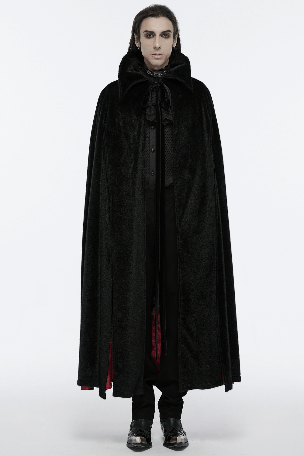 Vintage Vampire Cape with Red Lining and Bat Collar