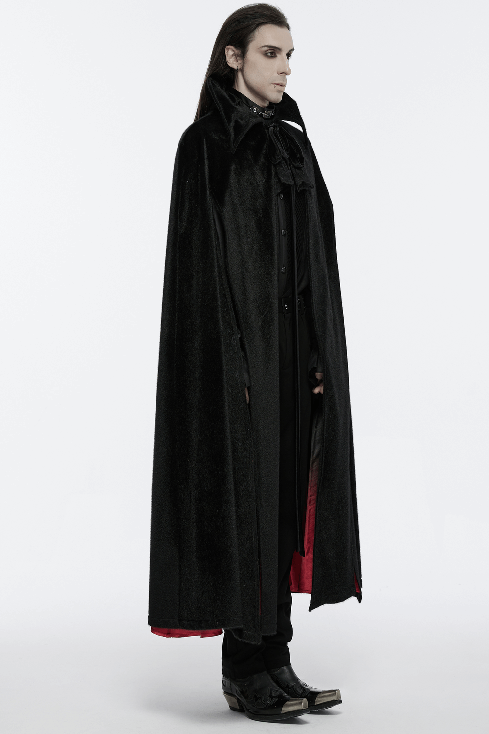 Vintage Vampire Cape with Red Lining and Bat Collar