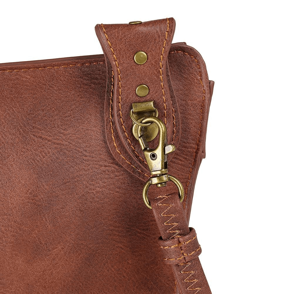 Vintage Women's Crossbody Mobile Phone Bag with Spikes and Chain - HARD'N'HEAVY