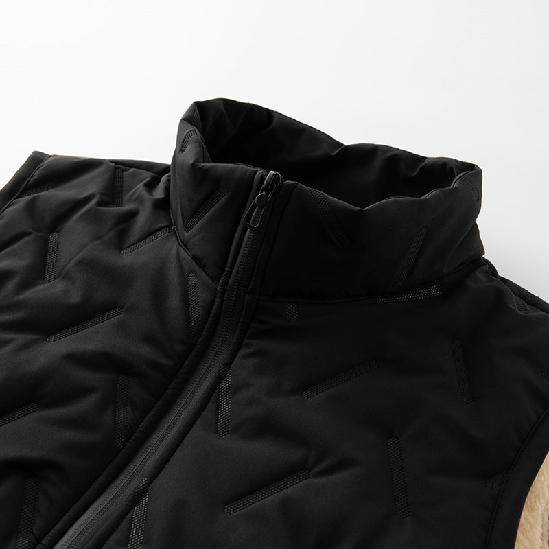 CLEARANCE / Warm Casual Male Lambswool Vest with Stand Collar - SF1500 - HARD'N'HEAVY