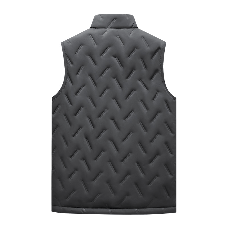 CLEARANCE / Warm Casual Male Lambswool Vest with Stand Collar - SF1500 - HARD'N'HEAVY