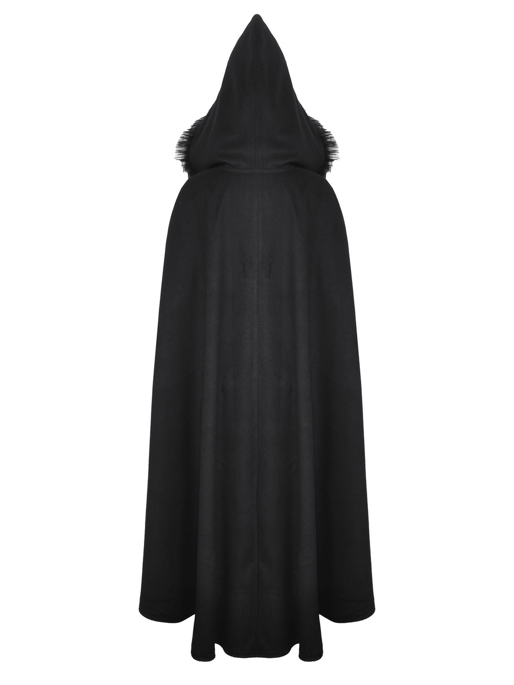 Cape with fur trim and hood on sale