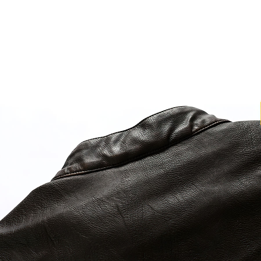 Warm PU Leather Jacket For Men / Motorcycle Jacket With Stand Collar - HARD'N'HEAVY