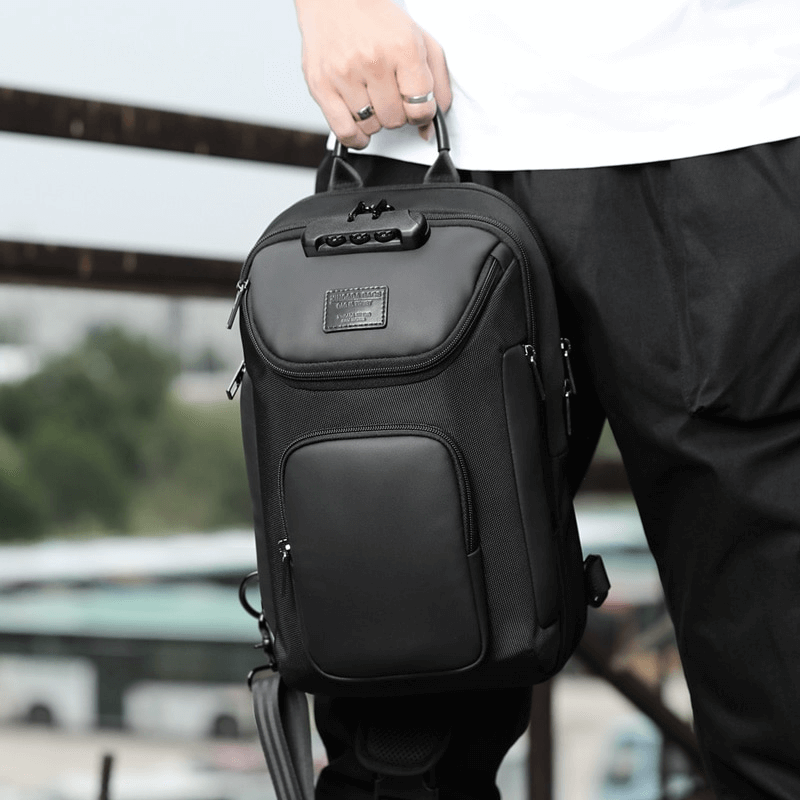 Waterproof Multifunction Shoulder Bag for Men / Stylish Male Large Capacity Crossbody Bags - HARD'N'HEAVY