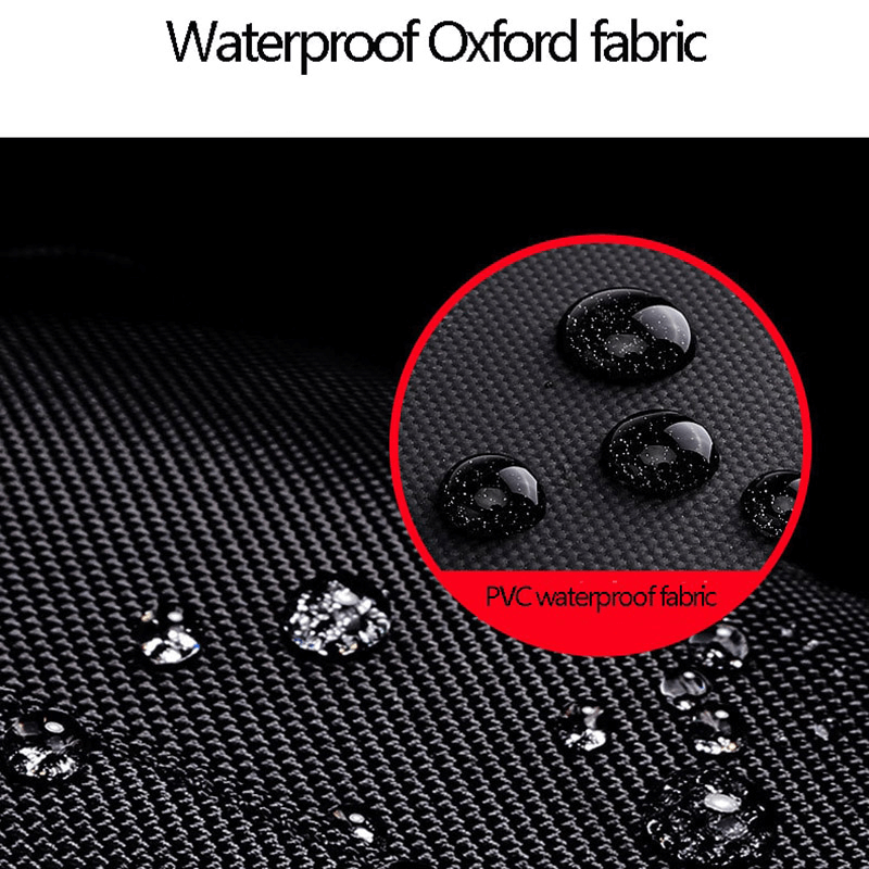 Waterproof Oxford fabric close-up showing droplets, highlighting the durability and protection of the material.