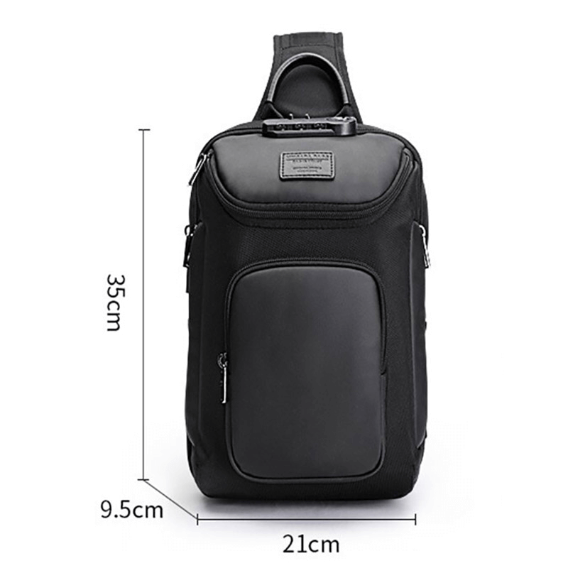 Stylish waterproof multifunction shoulder bag for men with large capacity and functional design.
