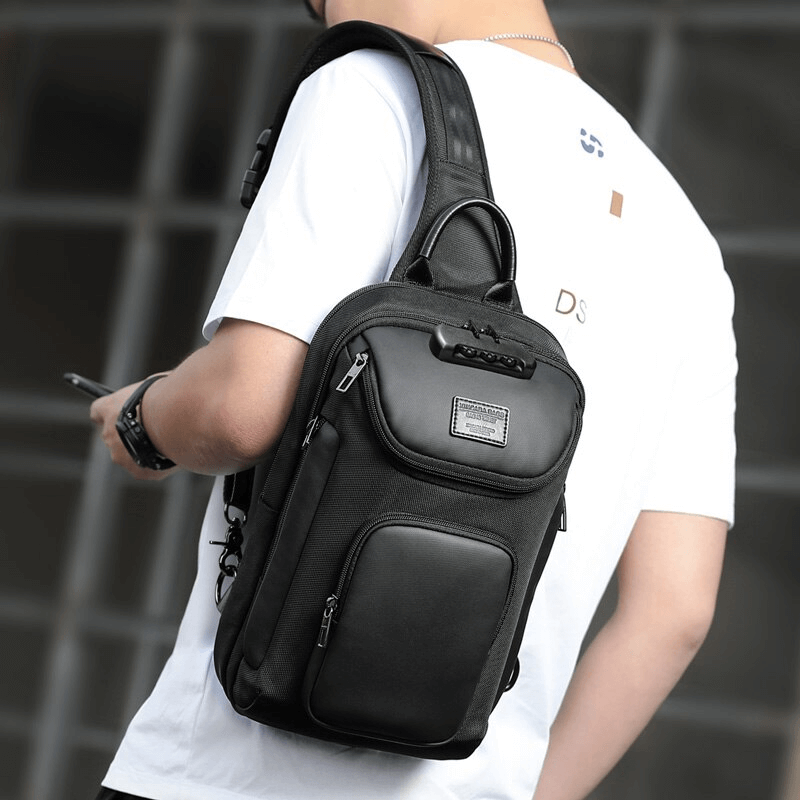 Waterproof Multifunction Shoulder Bag for Men / Stylish Male Large Capacity Crossbody Bags - HARD'N'HEAVY