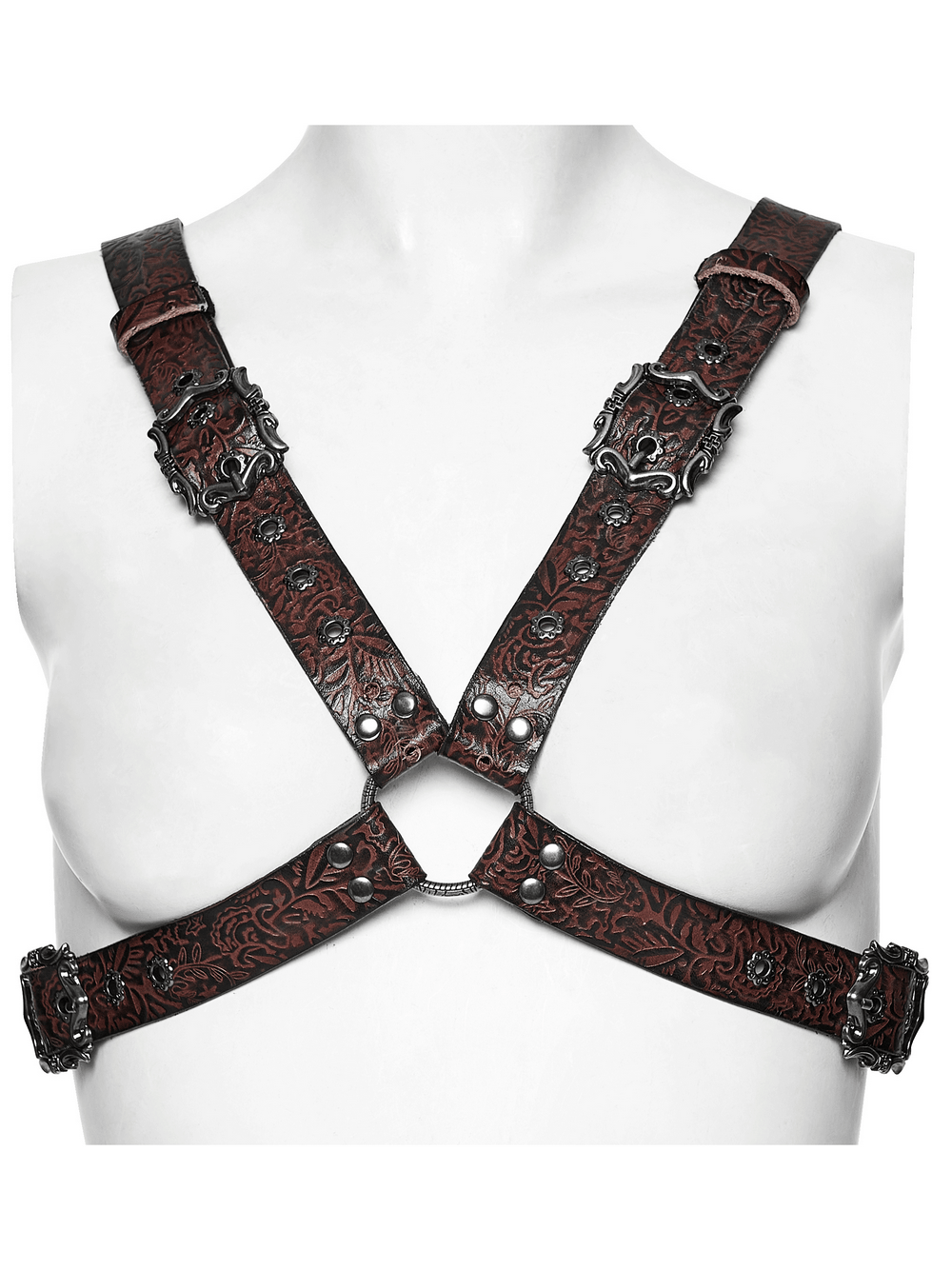 Western-Gothic-Lederharnisch mit geprägten Details