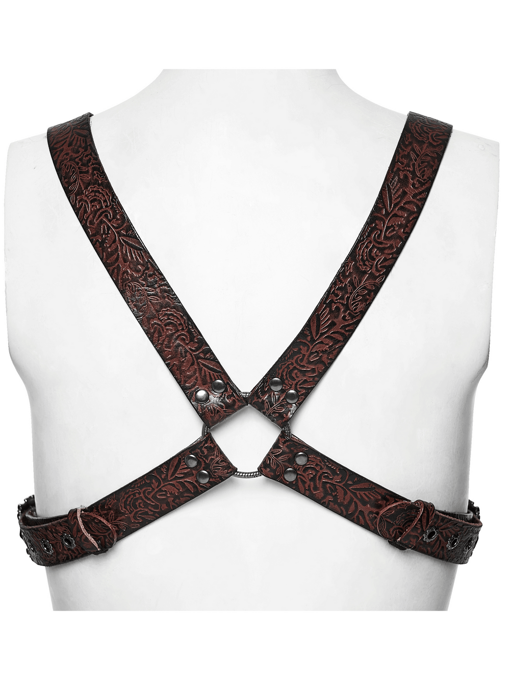 Western-Gothic-Lederharnisch mit geprägten Details