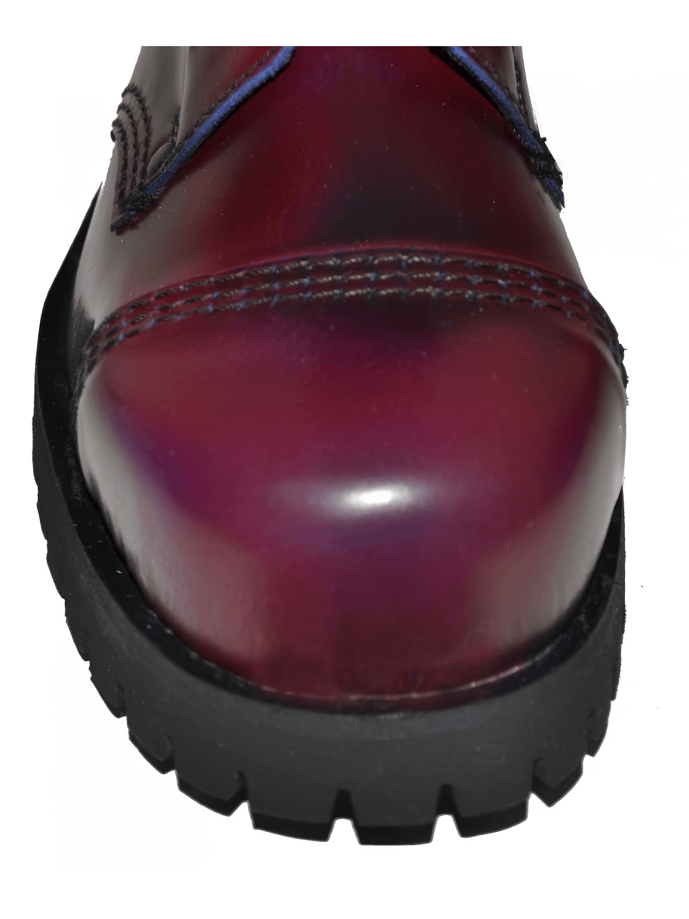 Wine Red Leather Lace Up Punk Boots for Men and Women