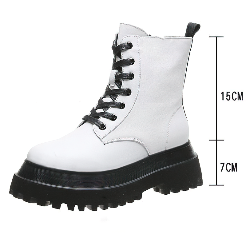 Women Brand Boots ib Original Style / Genuine Leather Female Boots / Square Heels Mixed Colors Shoes - HARD'N'HEAVY