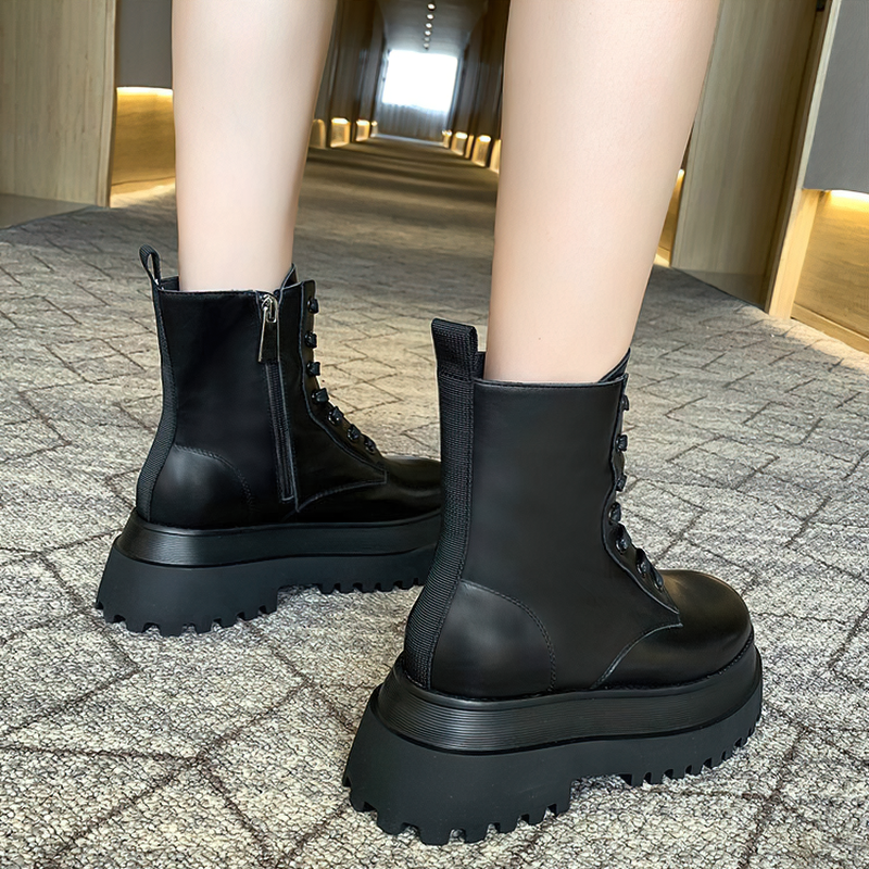 Women Brand Boots ib Original Style / Genuine Leather Female Boots / Square Heels Mixed Colors Shoes - HARD'N'HEAVY