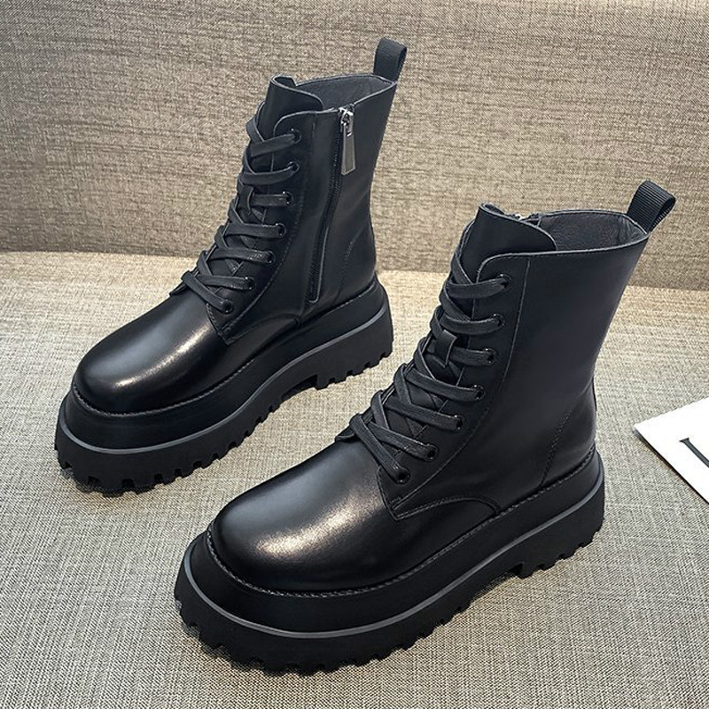 Women Brand Boots ib Original Style / Genuine Leather Female Boots / Square Heels Mixed Colors Shoes - HARD'N'HEAVY