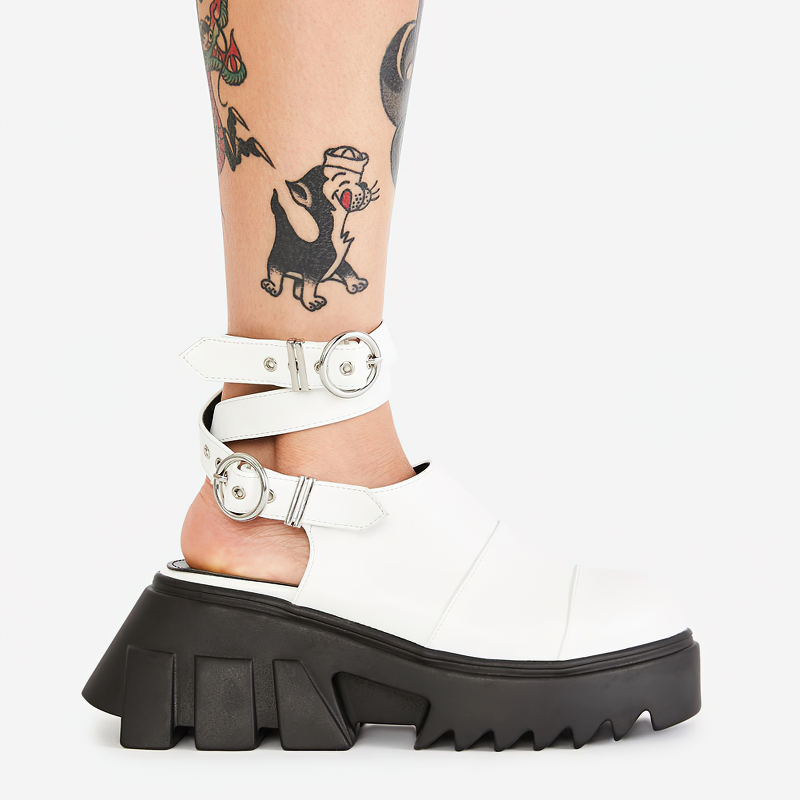 Women Buckle Strap Platform Shoes / High Heel Alternative Fashion Sandals for Ladies - HARD'N'HEAVY