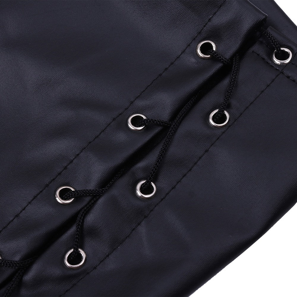 Women Patent Leather Hot Short Shorts / Lace-Up Bandage at Sides Sexy Shorts Panties - HARD'N'HEAVY