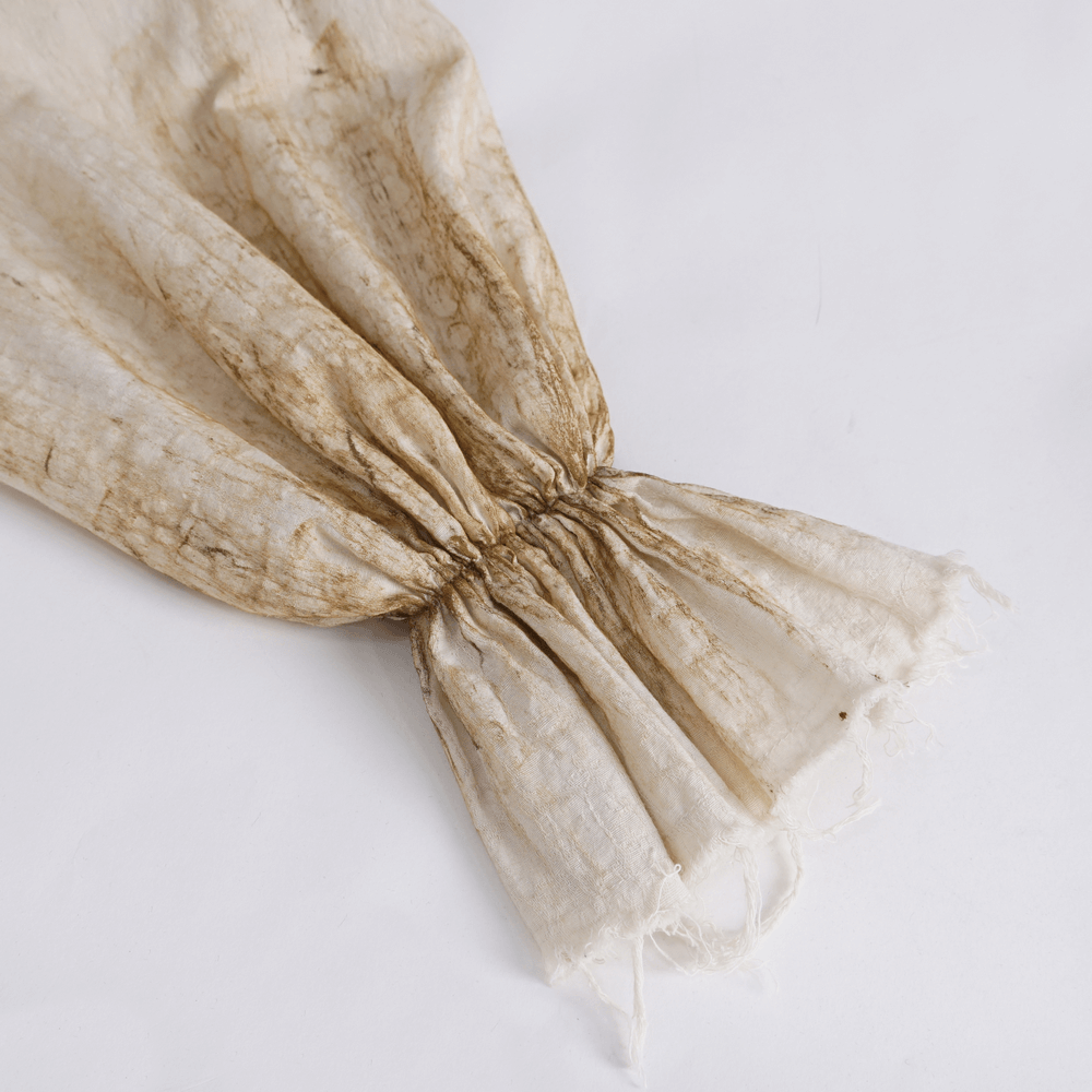Close-up of the ruffled sleeve cuff of a Women's Antique Ruffle Sleeves Shirt, showcasing elegant fabric details.