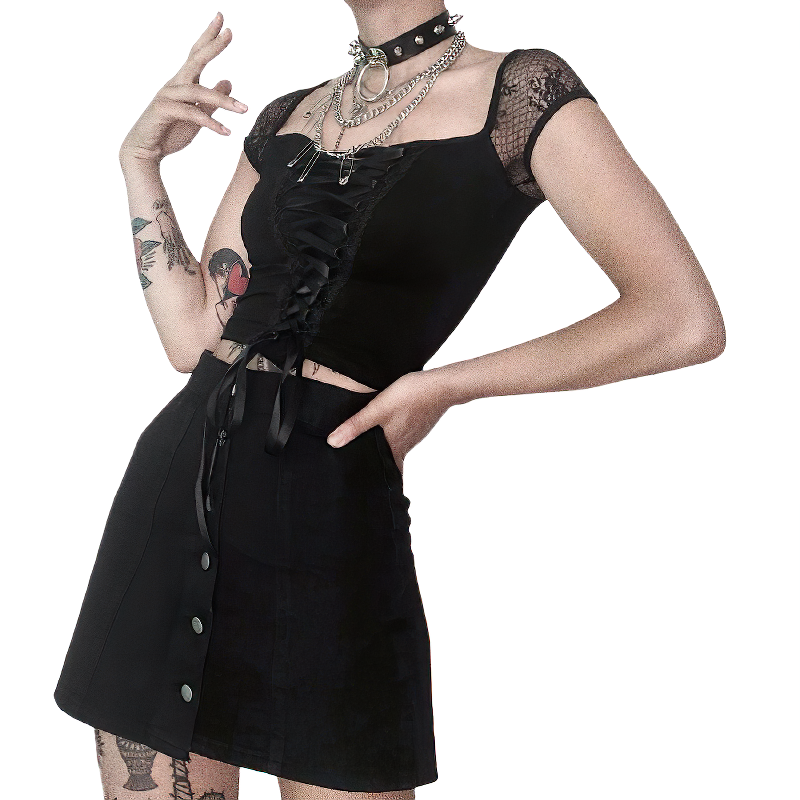 Women's Bodycon Sexy Summer Top / Vintage Gothic Female Streetwear - HARD'N'HEAVY