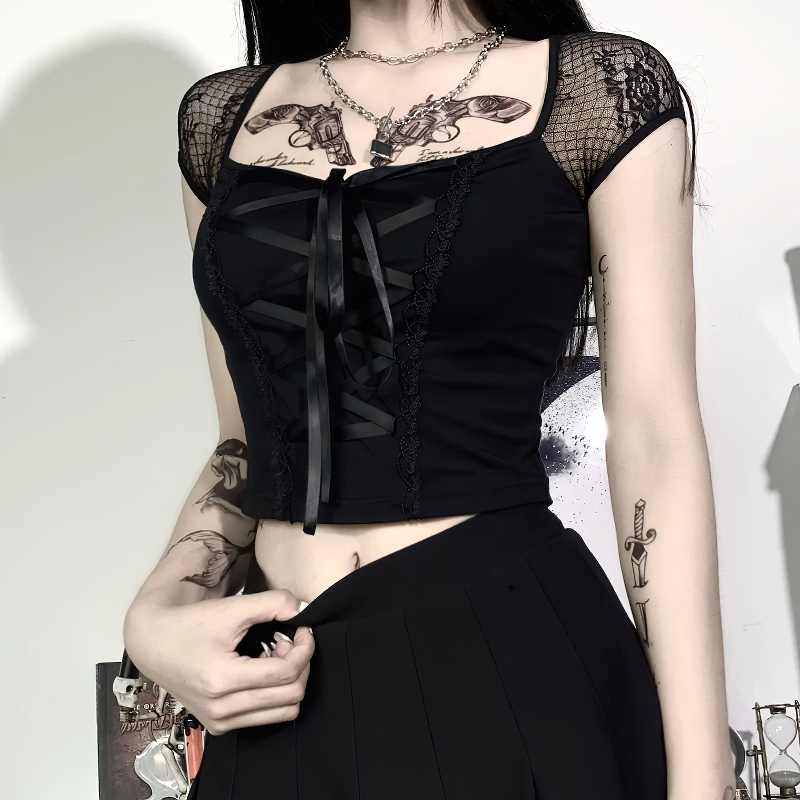 Women's Bodycon Sexy Summer Top / Vintage Gothic Female Streetwear - HARD'N'HEAVY