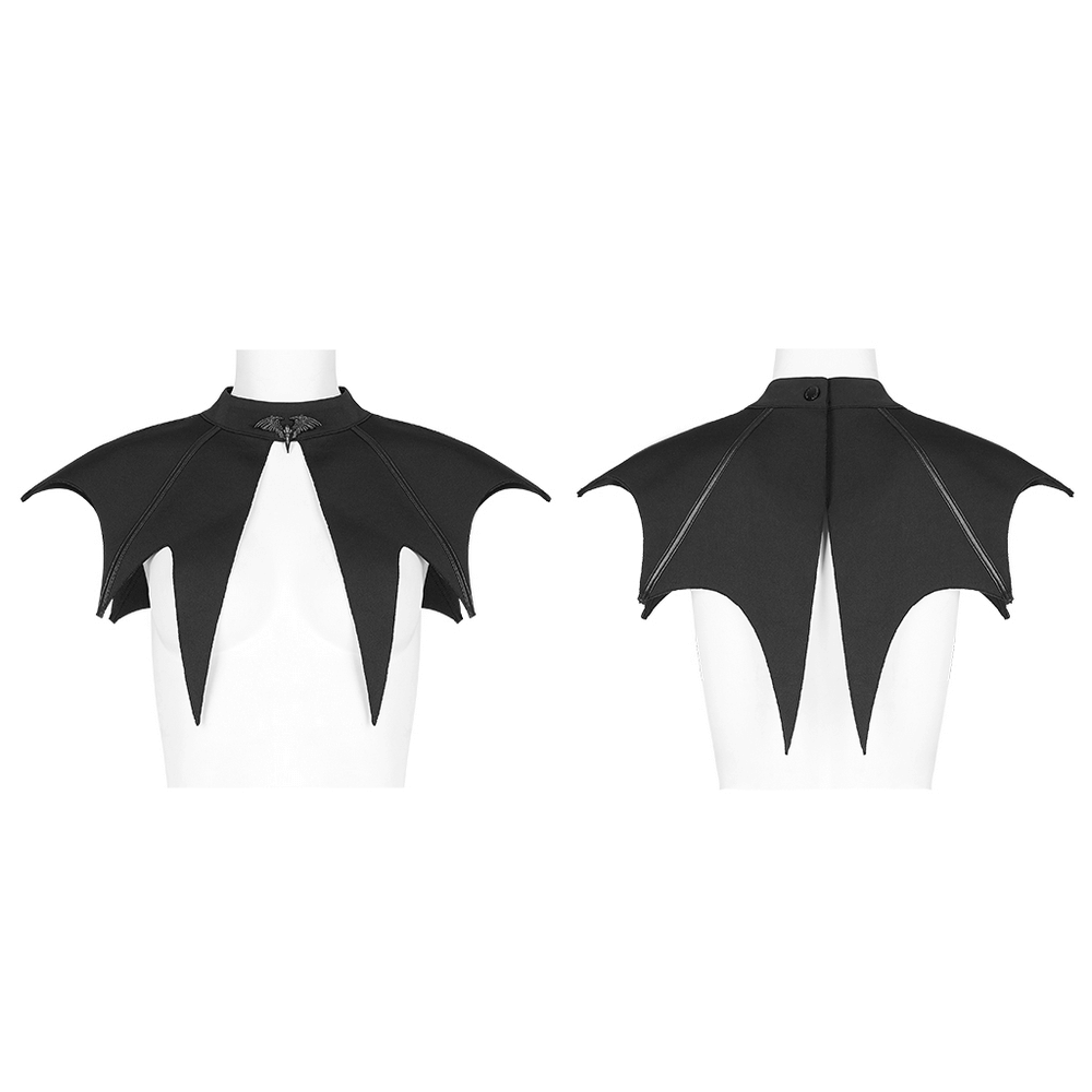 Women's Dark Gothic Bat Cape showcasing dramatic wings and elegant design, perfect for gothic or punk outfits.