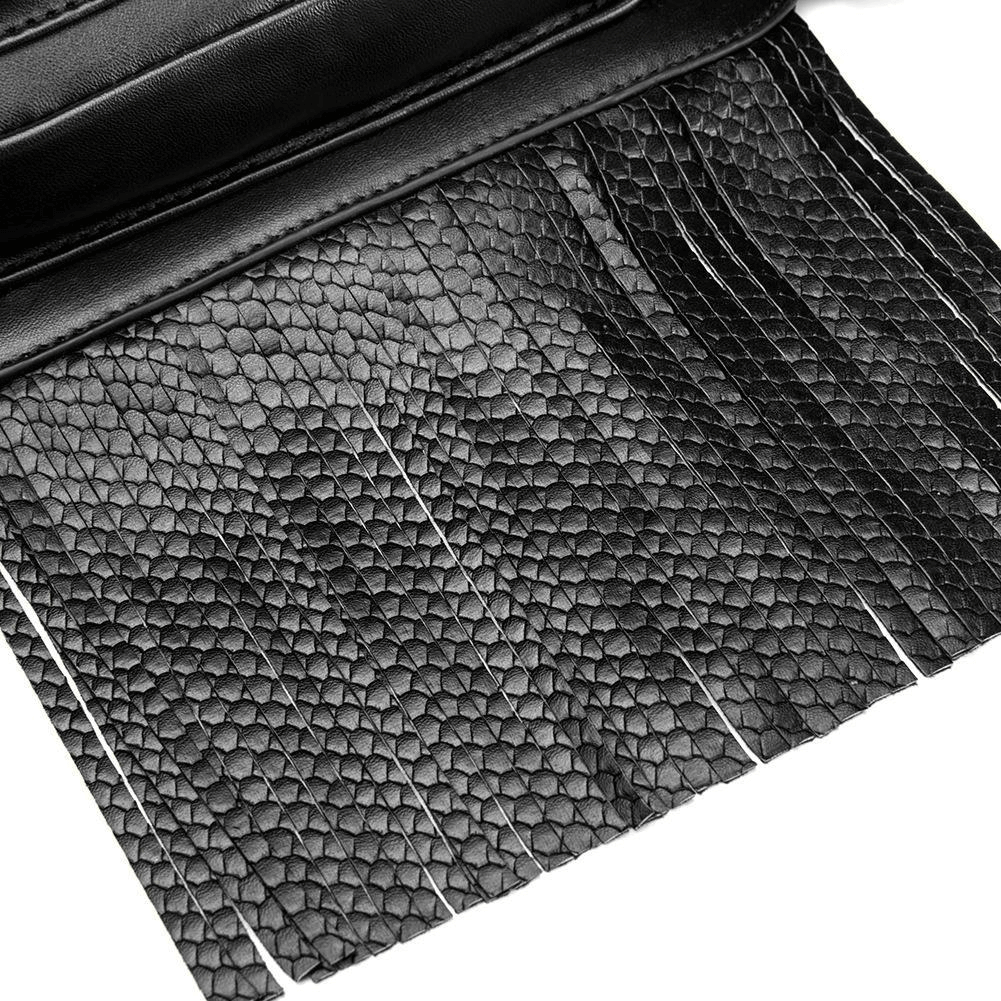 Women's Diagonal Waist Bag With Leather Straps / Punk Zipper Pockets Shoulder Bags - HARD'N'HEAVY