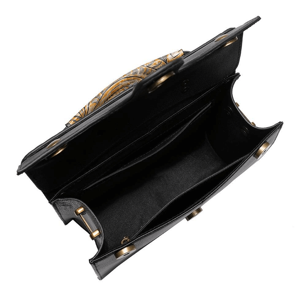 Women's Embossed Splice Small Handbag / Vintage One Shoulder Bag - HARD'N'HEAVY