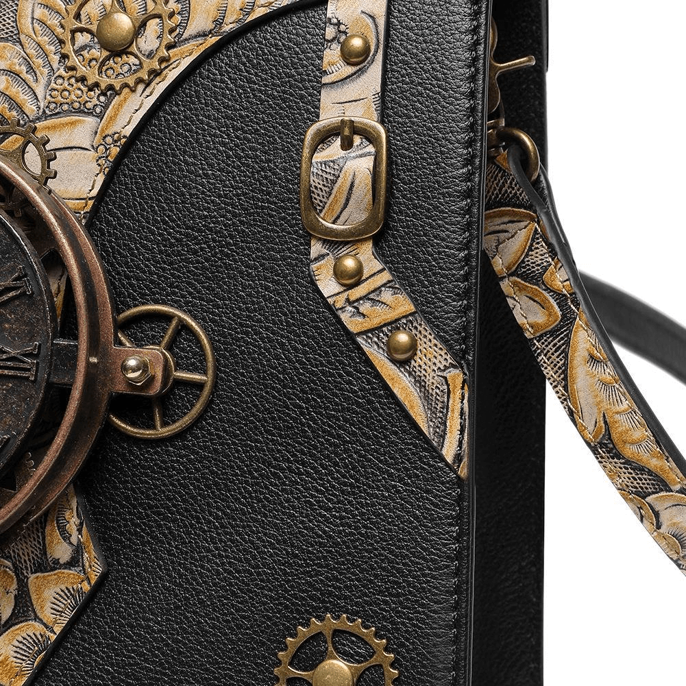 Women's Embossed Splice Small Handbag / Vintage One Shoulder Bag - HARD'N'HEAVY