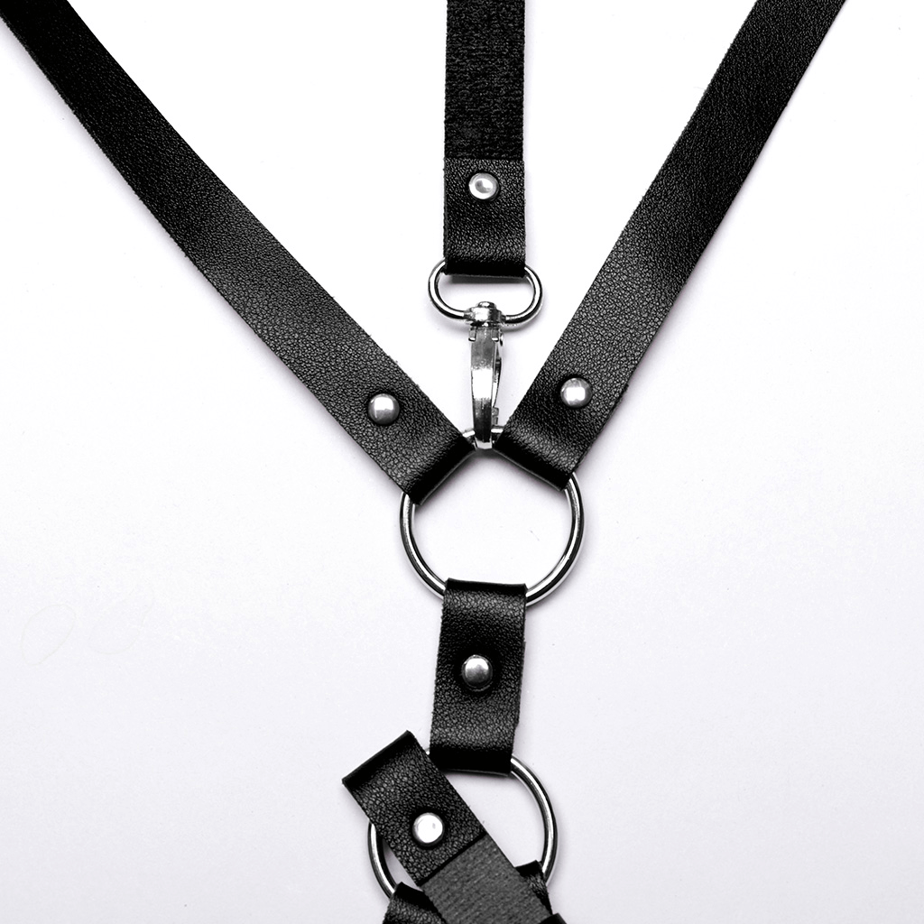 Women's Faux Leather Gothic Strappy Harness - HARD'N'HEAVY