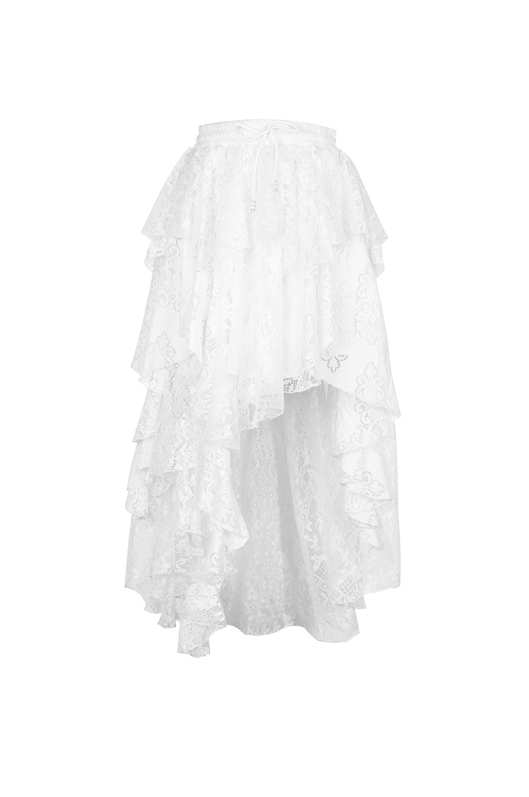 Women's Floral Lace Tiered Skirt - Chic Elegance