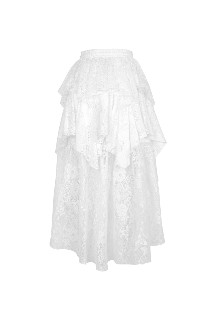 Women's Floral Lace Tiered Skirt - Chic Elegance