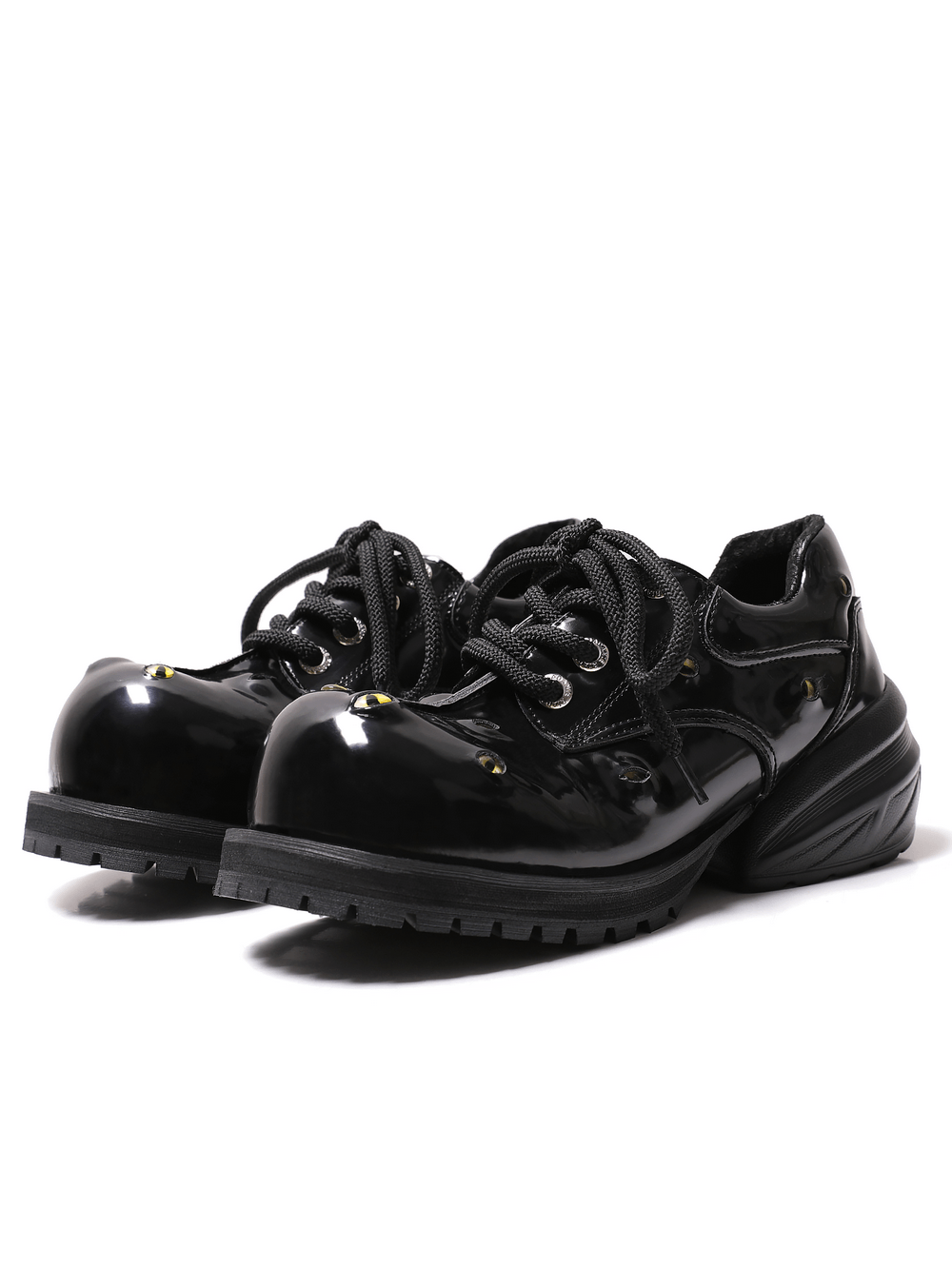 Women's Gothic Cat Eye Patent Leather Derby Shoes