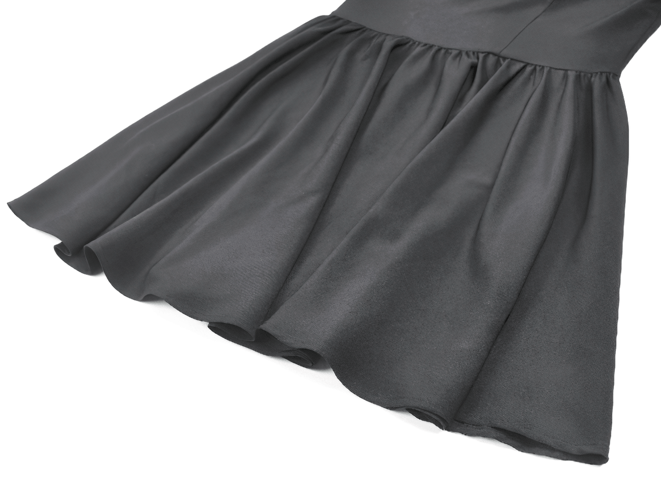 Women's Gothic Cold Shoulder Mini Dress with Lace Sleeves black skirt with flared ruffles and lace details