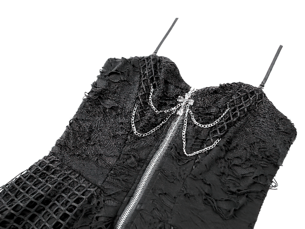 Damen Gothic-Korsett-Top aus Kunstleder mit Schnürung