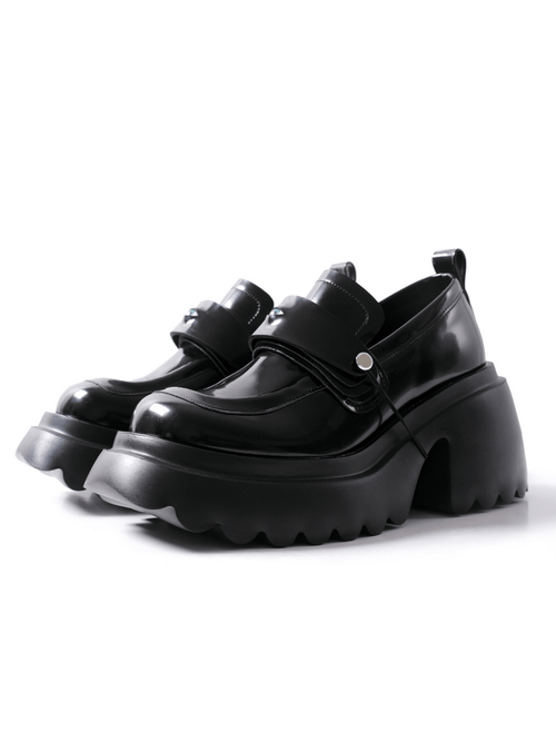 Women's Gothic Eye Strap Chunky Platform Loafers
