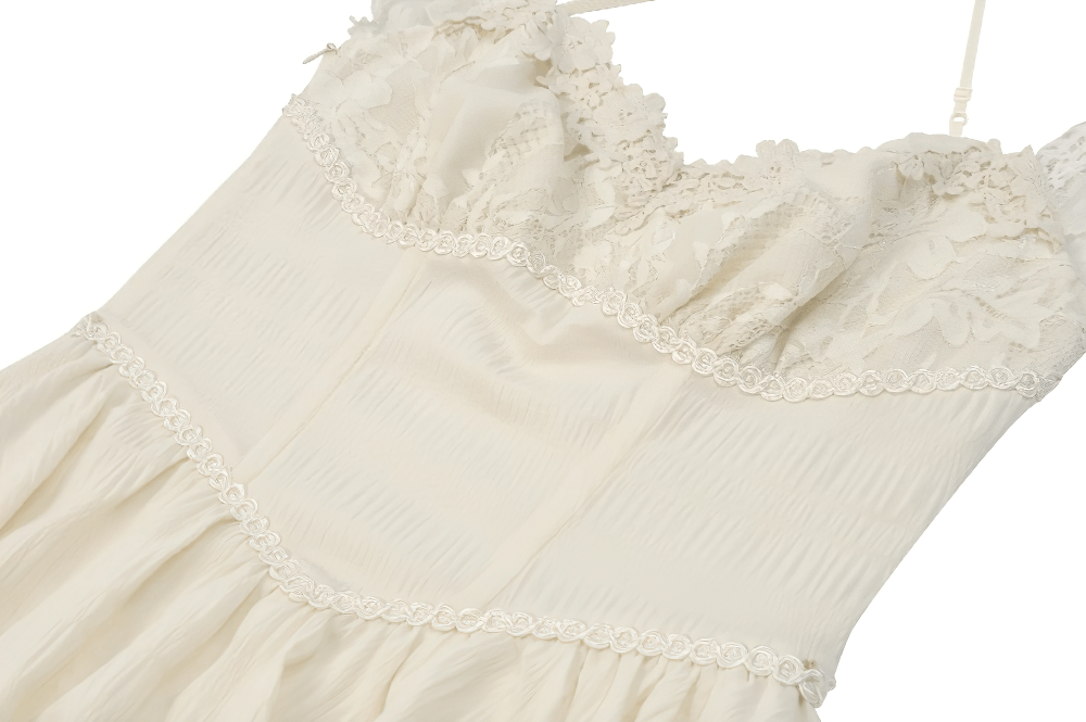 Women's Gothic Fairy Dress with Lace Off Shoulders featuring delicate lace and a flowing skirt.