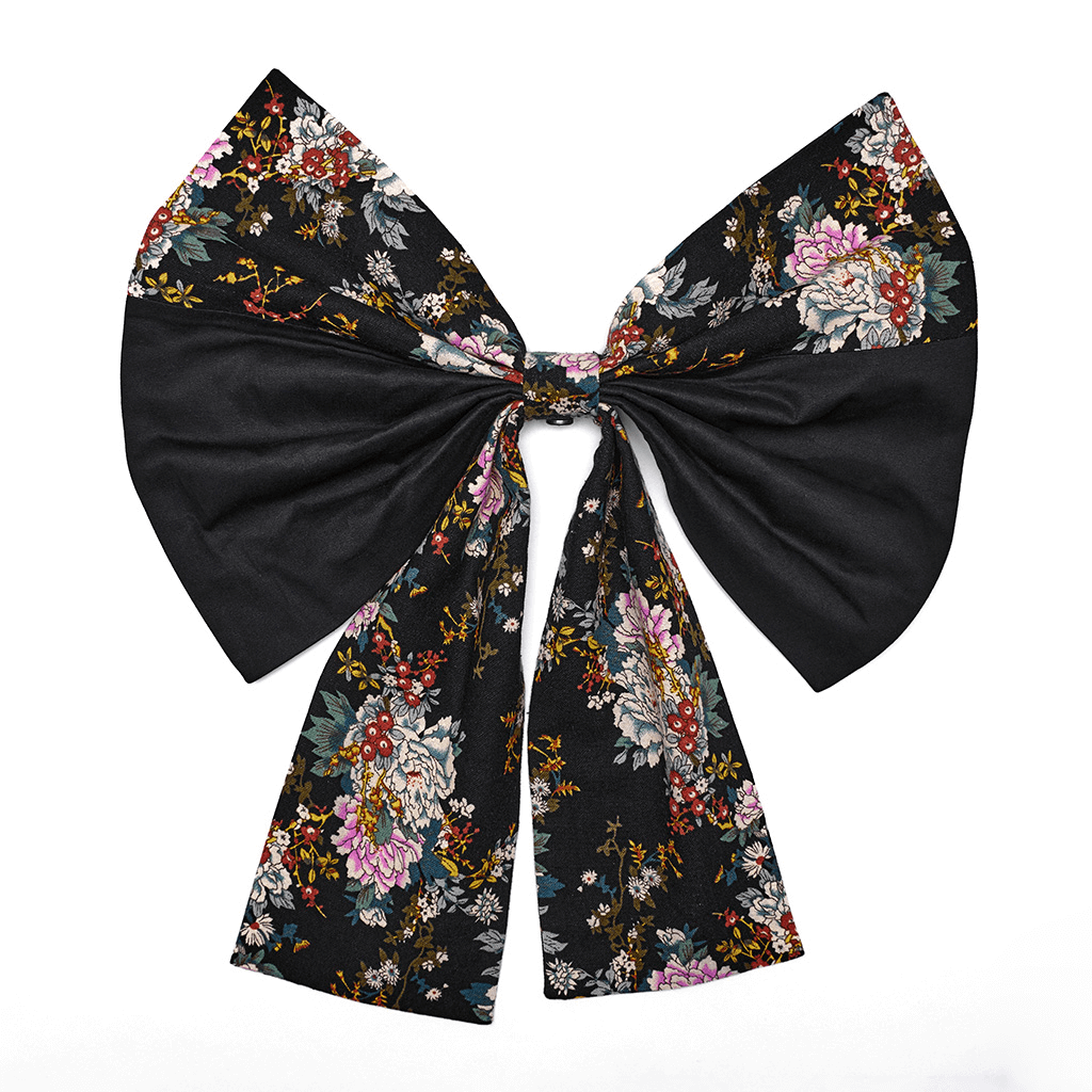 Vestido lolita floral negro de inspiración gótica para mujer