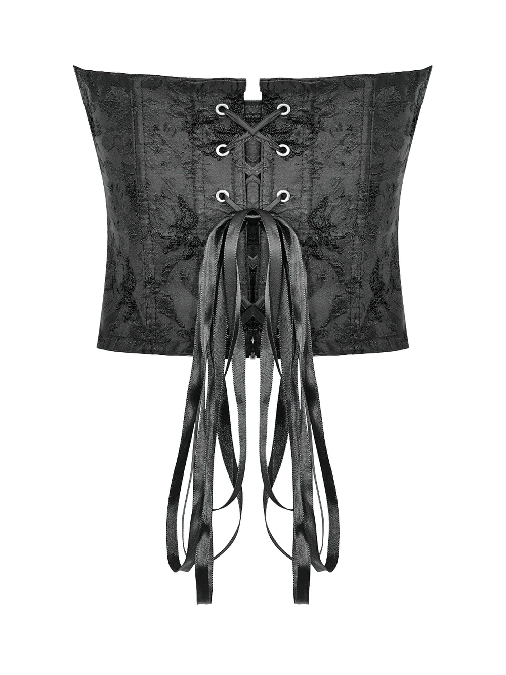 Women's Gothic Jacquard Overbust Corset with Lace