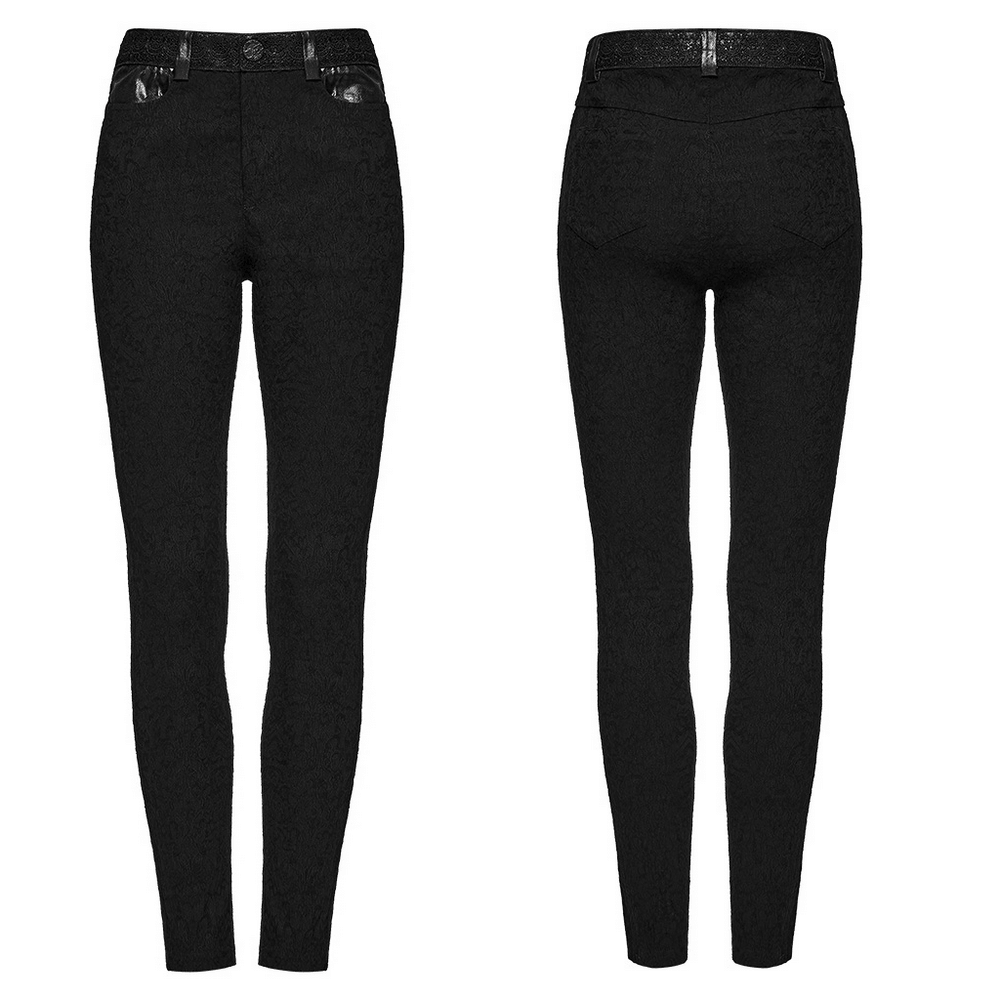 Women's Gothic Jacquard Slim Fit Tapered Pants