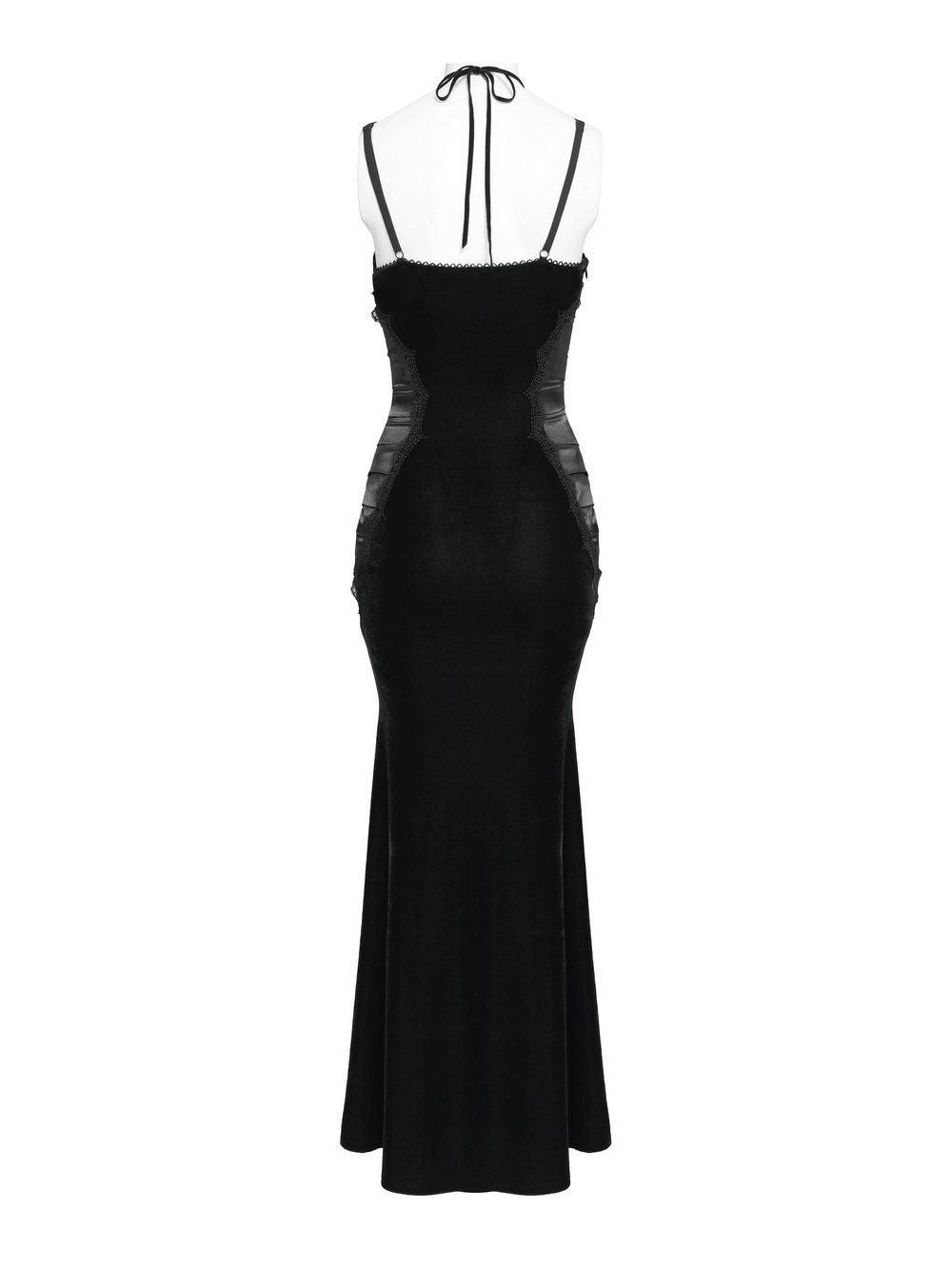 Women's Gothic Lace Up Mesh Mermaid Maxi Dress Women's Gothic Lace Up Mesh Mermaid Maxi Dress