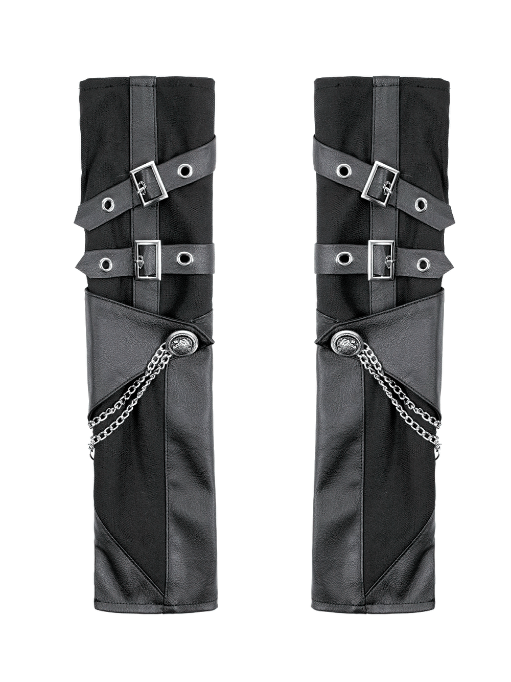 Gothic-Punk-Armstulpen für Damen mit Metallketten