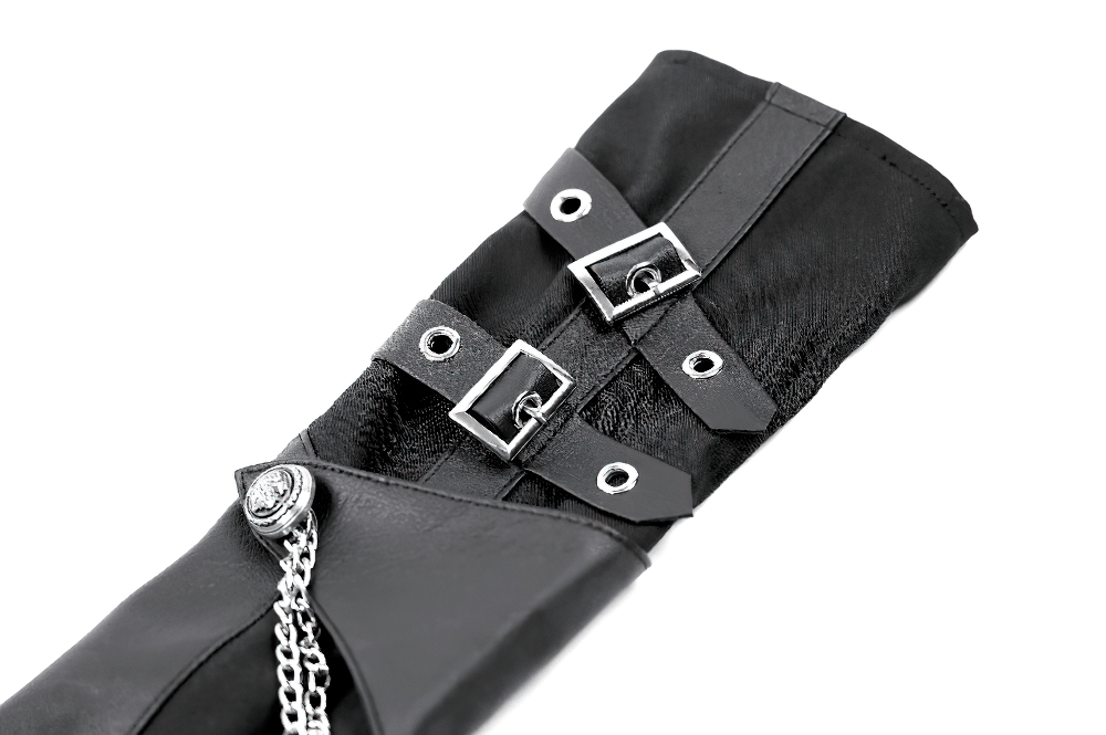 Gothic-Punk-Armstulpen für Damen mit Metallketten