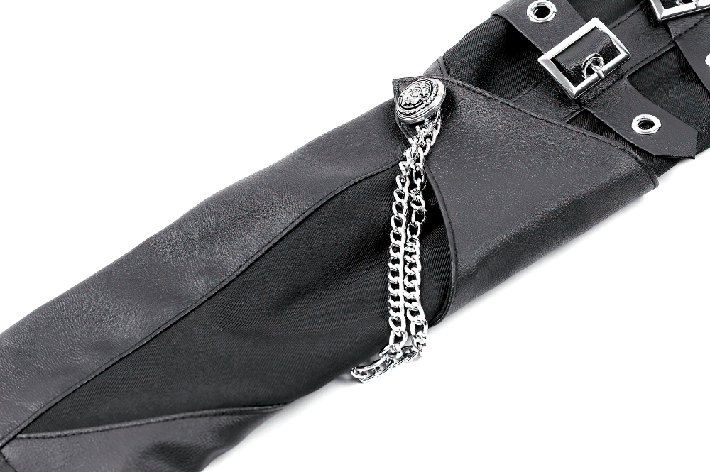 Gothic-Punk-Armstulpen für Damen mit Metallketten