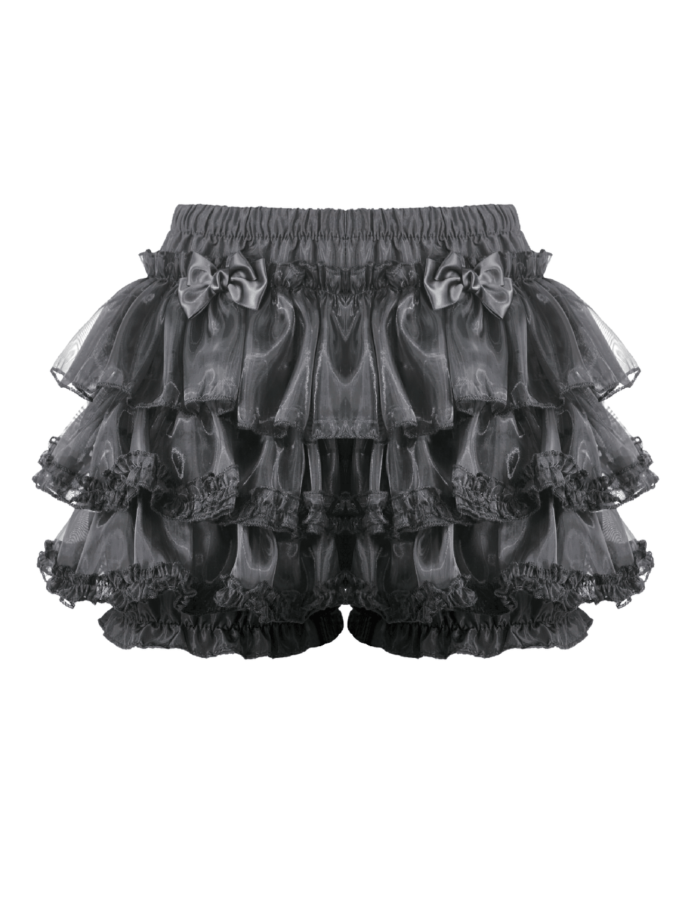Damen Gothic Rüschen-Bloomers mit Satin-Schleifen