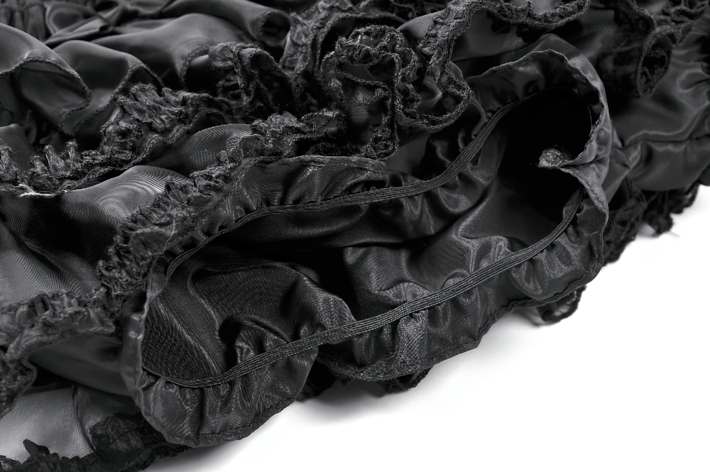 Damen Gothic Rüschen-Bloomers mit Satin-Schleifen