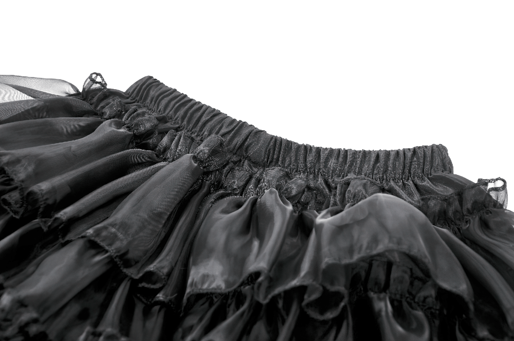 Damen Gothic Rüschen-Bloomers mit Satin-Schleifen