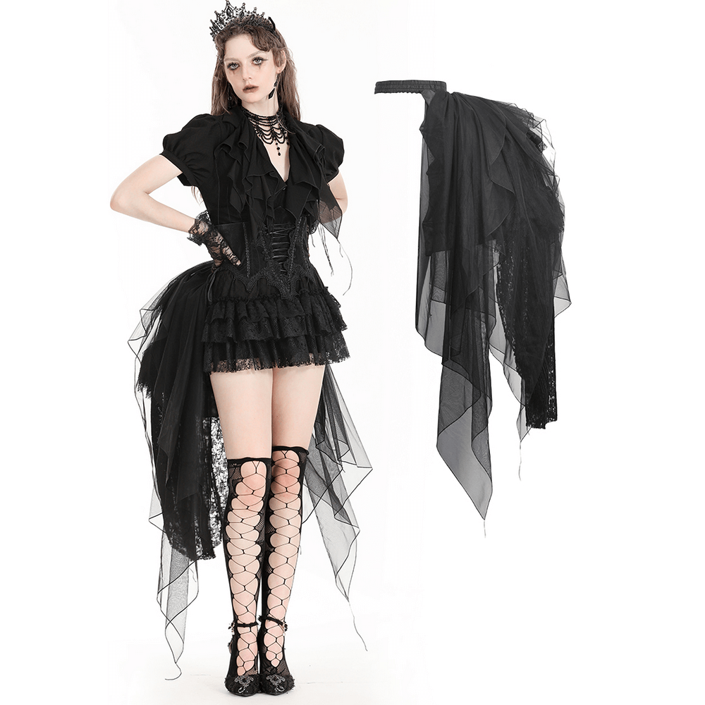 Women's Gothic Skirt Support with Bird-Like Tail