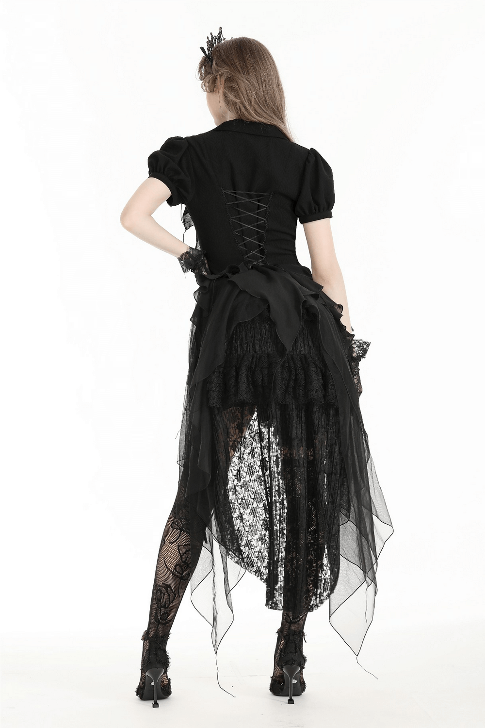 Women's Gothic Skirt Support with Bird-Like Tail