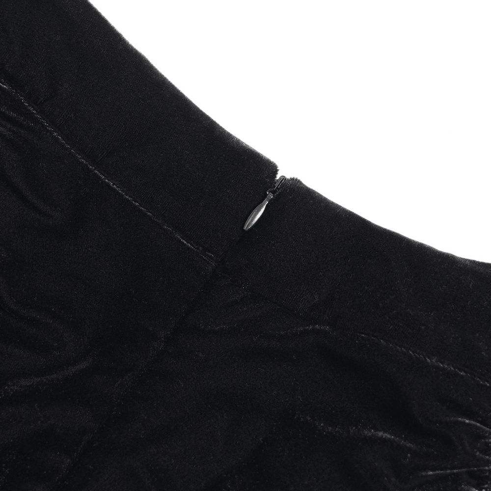 Asymmetrischer Rock mit Ringen und ausgefranstem Saum für Damen
